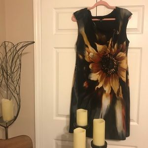 Sunflower shift dress St Tropez West size 14